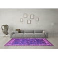 thumbnail image 3 of Ahgly Company Indoor Square Oriental Purple Industrial Area Rugs, 3' Square, 3 of 4