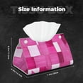thumbnail image 3 of Long Leather Paper Towel Pack 7.9in X 4.9in X 4.5in Waterproof Durable Folding Storage For Coffee Table Dining Table Bed Table Work Table Pink Abstract Houndstooth Hand-Drawn Sketch_1, 3 of 8