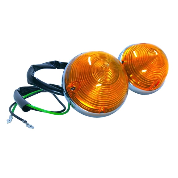 Pair of Two Amber Park Lights Assemblies for GM, GMC, 55-57 Chevy Pick Up Trucks