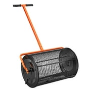 BENTISM Compost Spreader Peat Moss Spreader 24 Wide 24.4-26.4 Height Adjustable