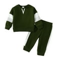 thumbnail image 1 of Qudderr Infant Baby Boys Girls Spring Fall Long Sleeve Pullover Sweatshirt Tops+ Jogger Pants Tracksuit Set 2PCS Outfit, 1 of 9