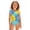 Cyan, variant on Grblisyd Girls One Piece Swimsuits Flutter Sleeve Hawaiian Beach Sport Swimwear Kids Crew NeckBathing Suit 8 Years