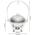 thumbnail image 4 of Chafing Dishes for Buffet Set, Silver 4.5L/4.76Qt Round Stainless Steel Buffet Warmers Desktop Mount Warming Tray for Hotels, Buffets, Restaurants, Family Gatherings, Dormitories (, 4 of 7