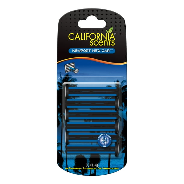California Scents Vent Stick Air Freshener (Newport New Car Scent, 6