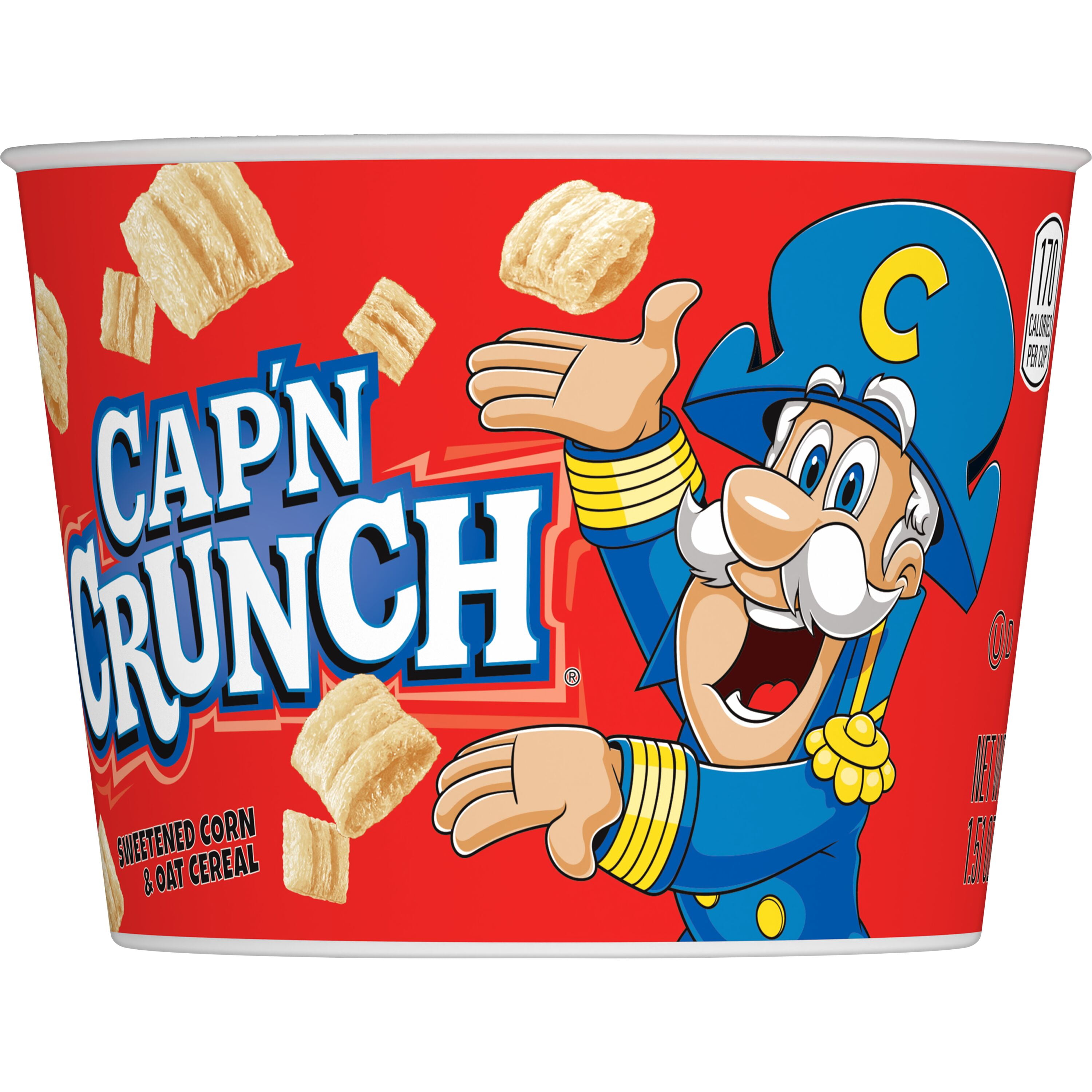 (10 pack) Cap'n Crunch Breakfast Cereal Original Express Cup, 1.51oz