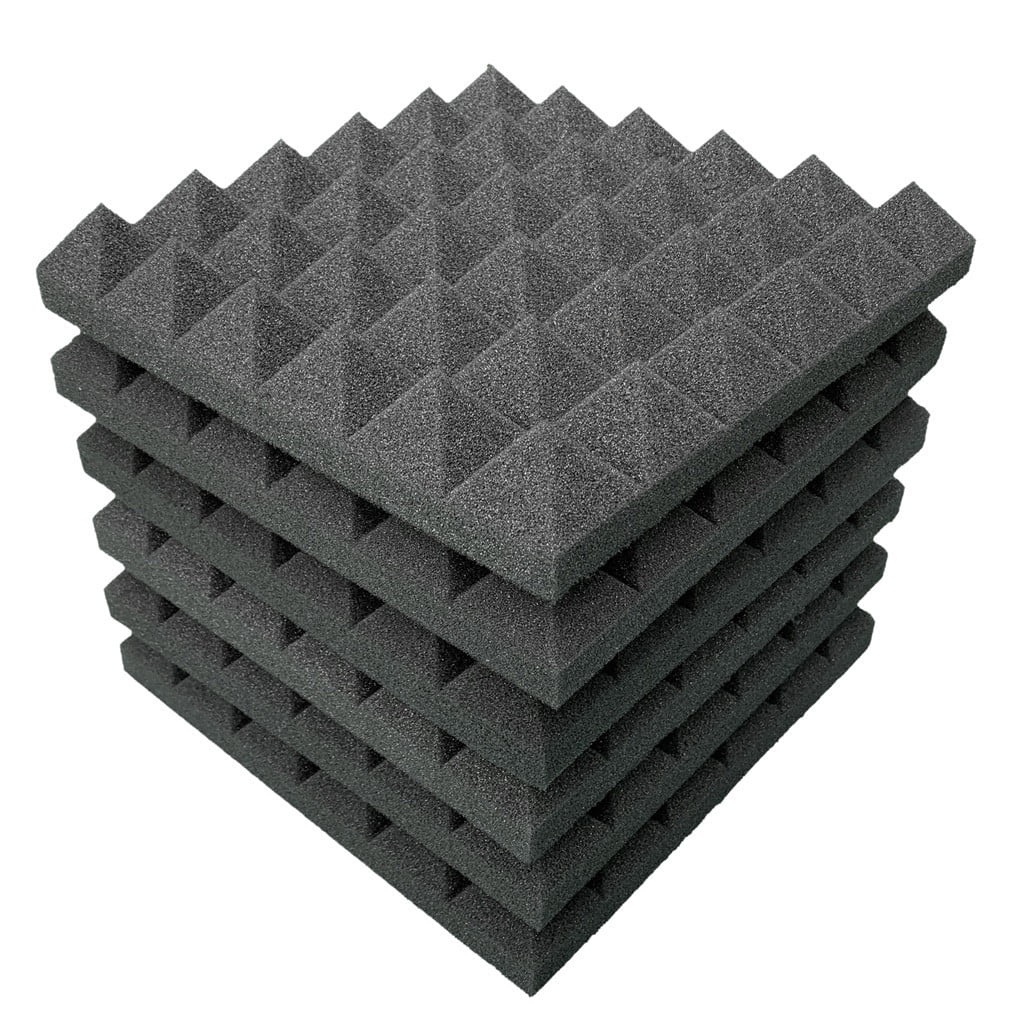 6Pcs Acoustic Foam Panel Sound Stop Absorption Sponge Studio KTV Soundproof wall stickers for bedroom