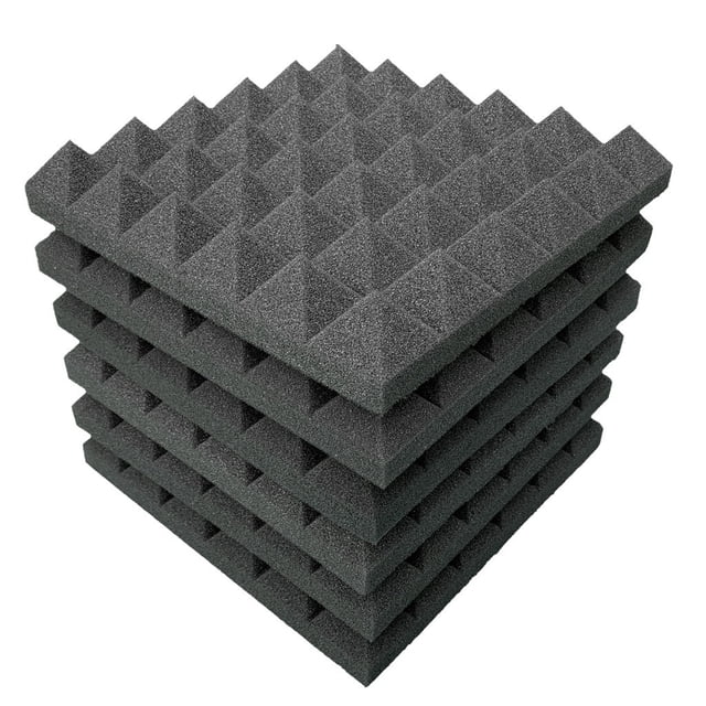 Leutsin 6Pcs Acoustic Foam Panel Sound Stop Absorption Sponge Studio KTV Soundproof