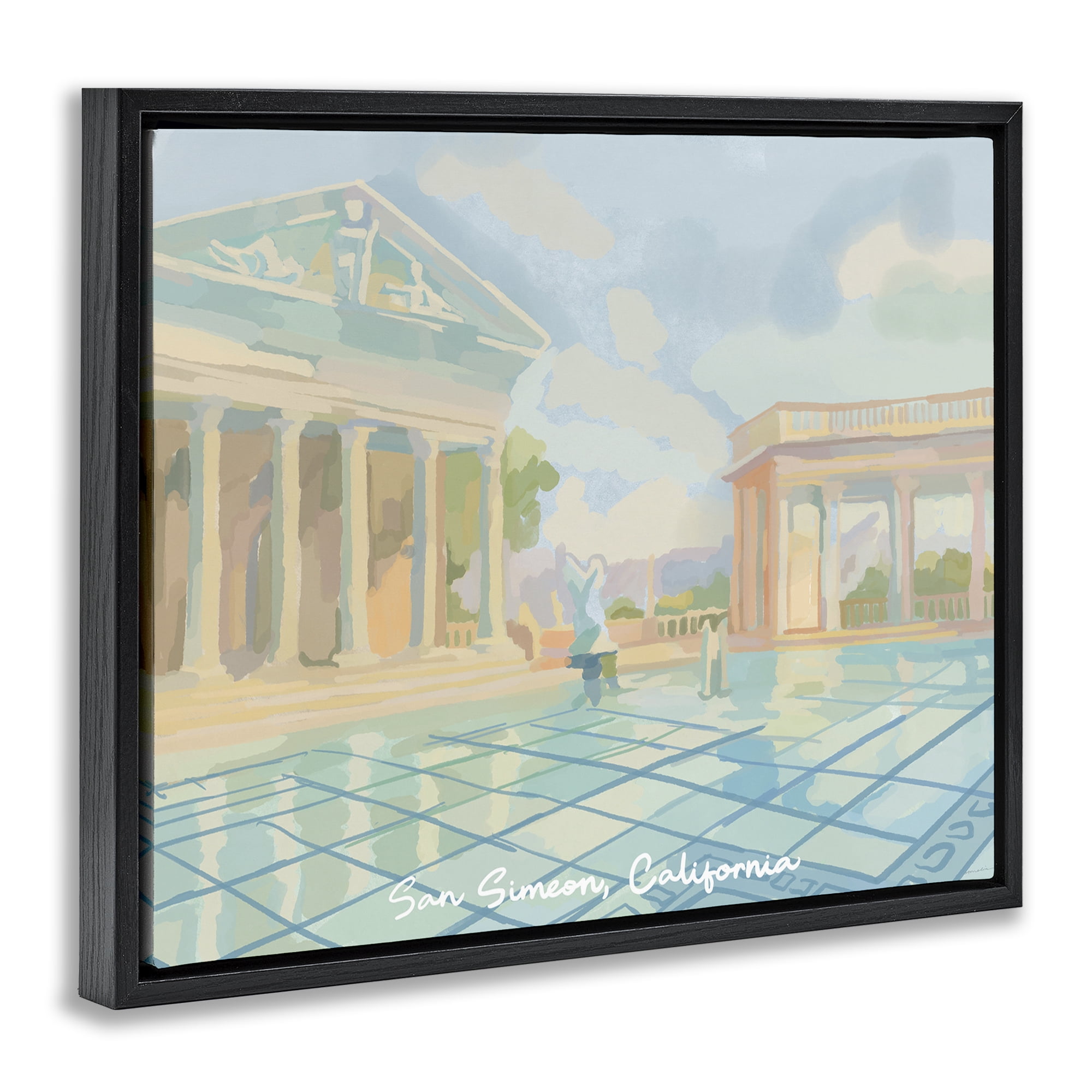 Stupell Industries San Simeon California Black Framed Floater Canvas Wall Art, design by Amelia Noyes