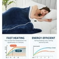 thumbnail image 6 of Homemate Heated Throw Blanket, Soft Flannel Electric Blanket with 10 Heating Levels, 5 Timer Settings, 8-Hour Auto Off and Overheat Protection, 50"x60", Blue, 6 of 9