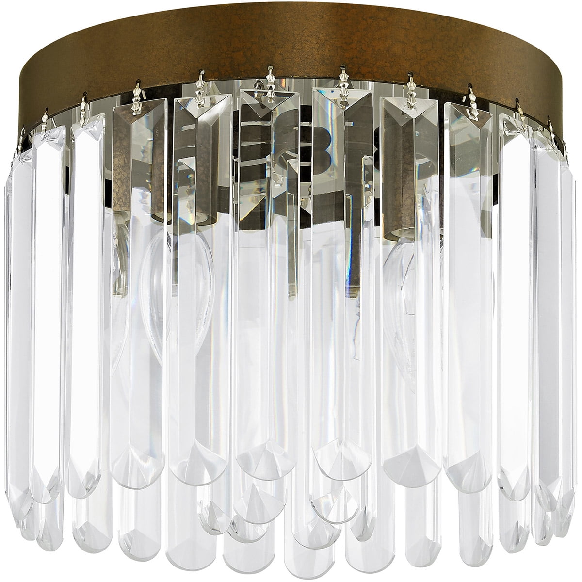 3 Light Palacial Bronze Ceiling Light fixture with Steel base material