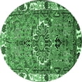thumbnail image 1 of Ahgly Company Indoor Round Persian Emerald Green Traditional Area Rugs, 6' Round, 1 of 4