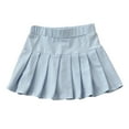 thumbnail image 3 of Hvobtty Girls' Pleated Half Skirts, Toddler Half Skirts, Child's Summer Printed Kids Girls Kids Botton Short Skirt Denim Shorts Overalls Blue 8-9 Years, 3 of 4