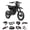Black—with 14"/12" wheel, variant on X1 Spark Electric Dirt Bike for Adults with Accessory Pack, 4500W Peak Mid-Drive Motor E-Dirt Bike 50 mph 60V 28.8AH Battery 60Miles Range, with 17"/14" Wheel, Dual Hydraulic Brakes, UL2849 by SGS