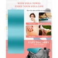 thumbnail image 5 of Teal Ombre Yoga Towel for Hot Yoga Non Slip, Modern Abstract Art Farmhouse Gradient Yoga Mat Towel Absorbent Yoga Sweat Towels Microfiber Hot Yoga Blanket for Bikram Pilates 26"x74", 5 of 7