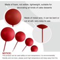 thumbnail image 4 of NOGIS 20Pcs Ball Cake Topper Decorations Mini Balloons Cake Topper Sticks Foam Balls Cake Picks Cake Topper Balls Cake Decorations for Wedding Party Birthday Cake Decorating (Red), 4 of 7