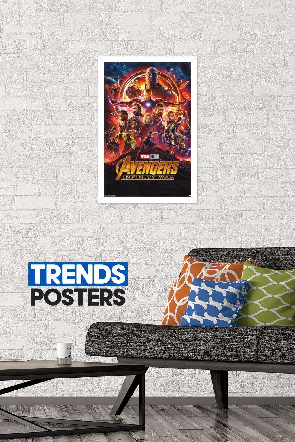 Marvel Cinematic Universe - Avengers - Infinity War - One Sheet Wall Poster, 14.725" x 22.375", Framed