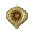 thumbnail image 5 of 8" Gold Glittered Retro Reflector Shatterproof Christmas Onion Ornament, 5 of 7