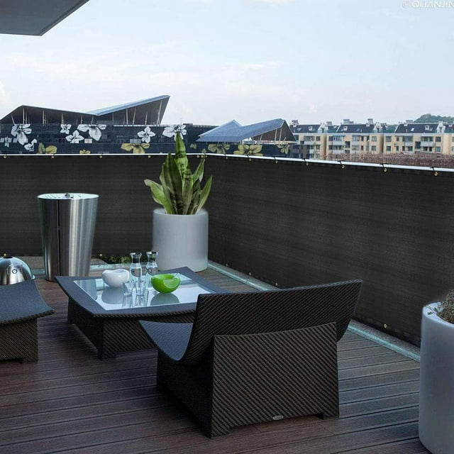 Filet d'Ombrage pour Balcon Couverture d'Écran d'Intimité pour Balcon Couverture d'Écran d'Intimité Ombre Clôture Résistante aux Intempéries Brise-Vent pour Extérieur Cour Arrière Patio