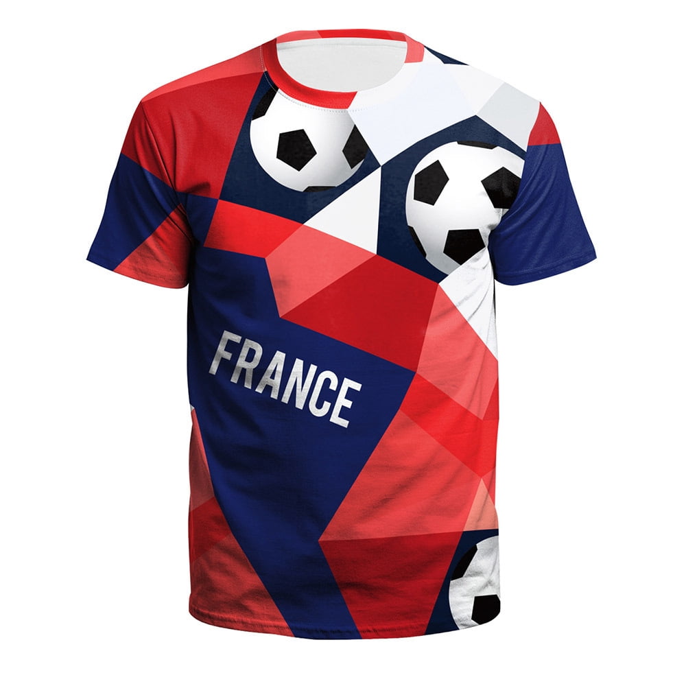 Wekity 2022 World Cup Soccer Jersey Men's Soccer Shirt France, S