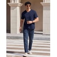 thumbnail image 4 of COOFANDY Mens V Neck T Shirts Cotton Short Sleeve Casual Summer Shirts Basic T Shirt, 4 of 6