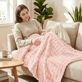 thumbnail image 2 of SoComfy by Bedelite Throw Blanket for Couch and Bed- Super Soft and Warm 3D Checkered Fluffy Fuzzy Fleece Blanket, Luxurious Plush Cozy Blanket for Room Decor Spring, 2 of 8