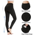 thumbnail image 4 of YUSHOW Black Leggings Women High Waist Yoga Pants with Pockets Dry Fit Tummy Control Workout Running Yoga Leggings for Women, 4 of 7