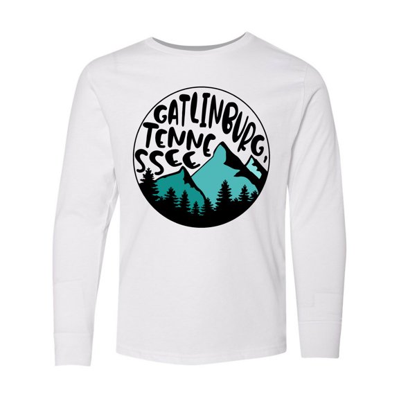 Inktastic Gatlinburg, Tennessee Mountains Long Sleeve Youth T-Shirt