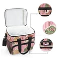 thumbnail image 6 of FORMRS Insulated Cooler Bag 24 Cans Capacity Soft Leakproof Lunch Box with Side Pockets, Pink Christmas House, 6 of 7