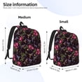 thumbnail image 3 of Rateoe Flowers And Humming Bird1 Pattern Canvas College Laptop Backpack,Travel Daypack,Durable Rucksack Travel Notebook Bag School Backpack Book Bag for Men Women-Small, 3 of 7