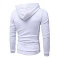 thumbnail image 3 of Fo Sweat à Capuche Classique Matelassé à Motif Carré pour Hommes (Bleu Foncé, 3TG), 3 of 10