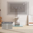 itueyes Tempered Glass Base Floor TV Stand 32-65 Inch, Height ...