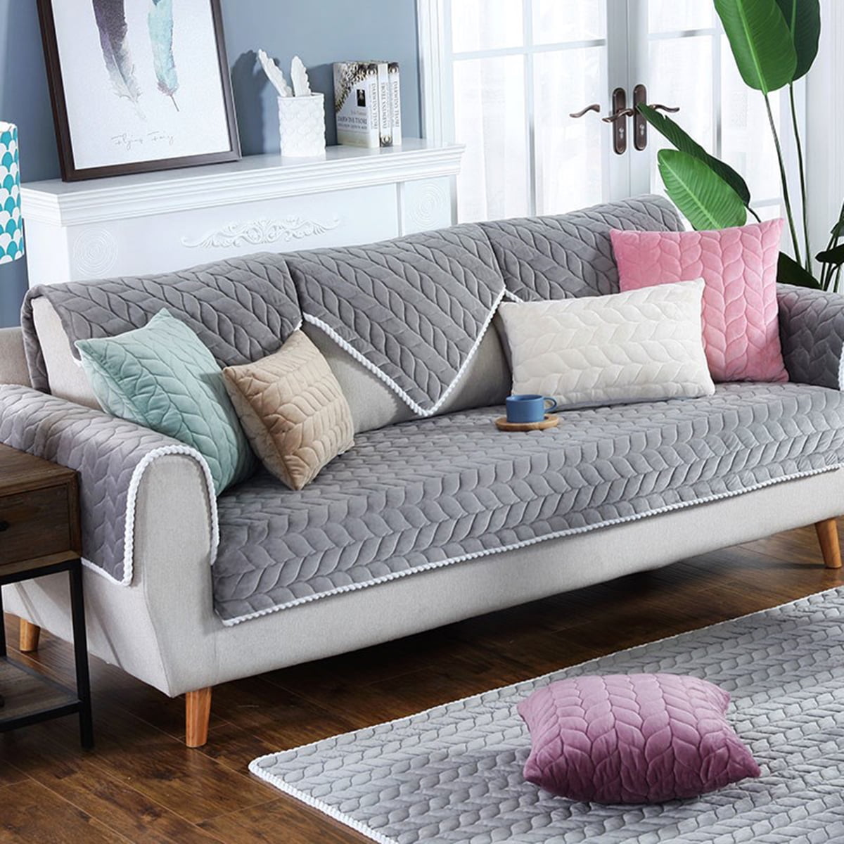 1PC Soft Sofa Couch Cover Nonslip Slipcover Sofa Towel Protective Mat