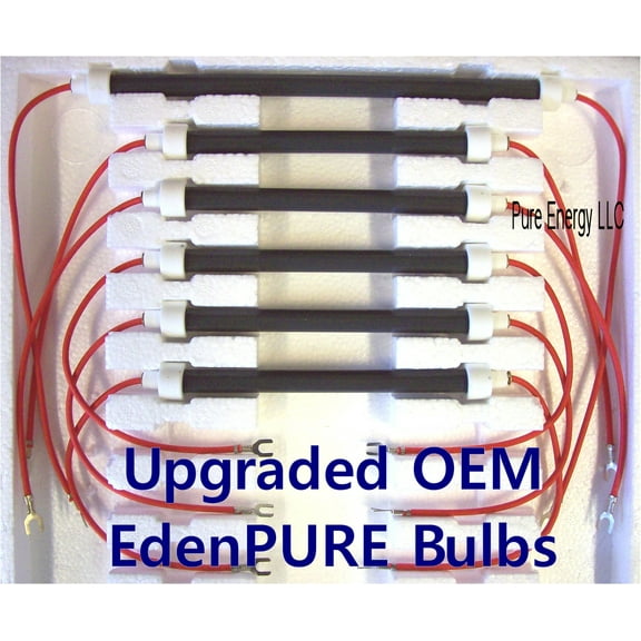 NEW EdenPURE Bulbs - Set of 6 OEM GEN3 1000 Infrared Heater Heating Elements