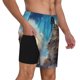 thumbnail image 2 of Balery Blue Sky Winged Cat Bañador para hombre, shorts de playa de secado rápido con entrepierna y forro de compresión-Large, 2 of 6