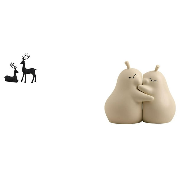 Sujetalibros de estatua de reno, adornos decorativos de resina y , modernos topes para estantes, adecuados para oficinas, salas de estar, dor