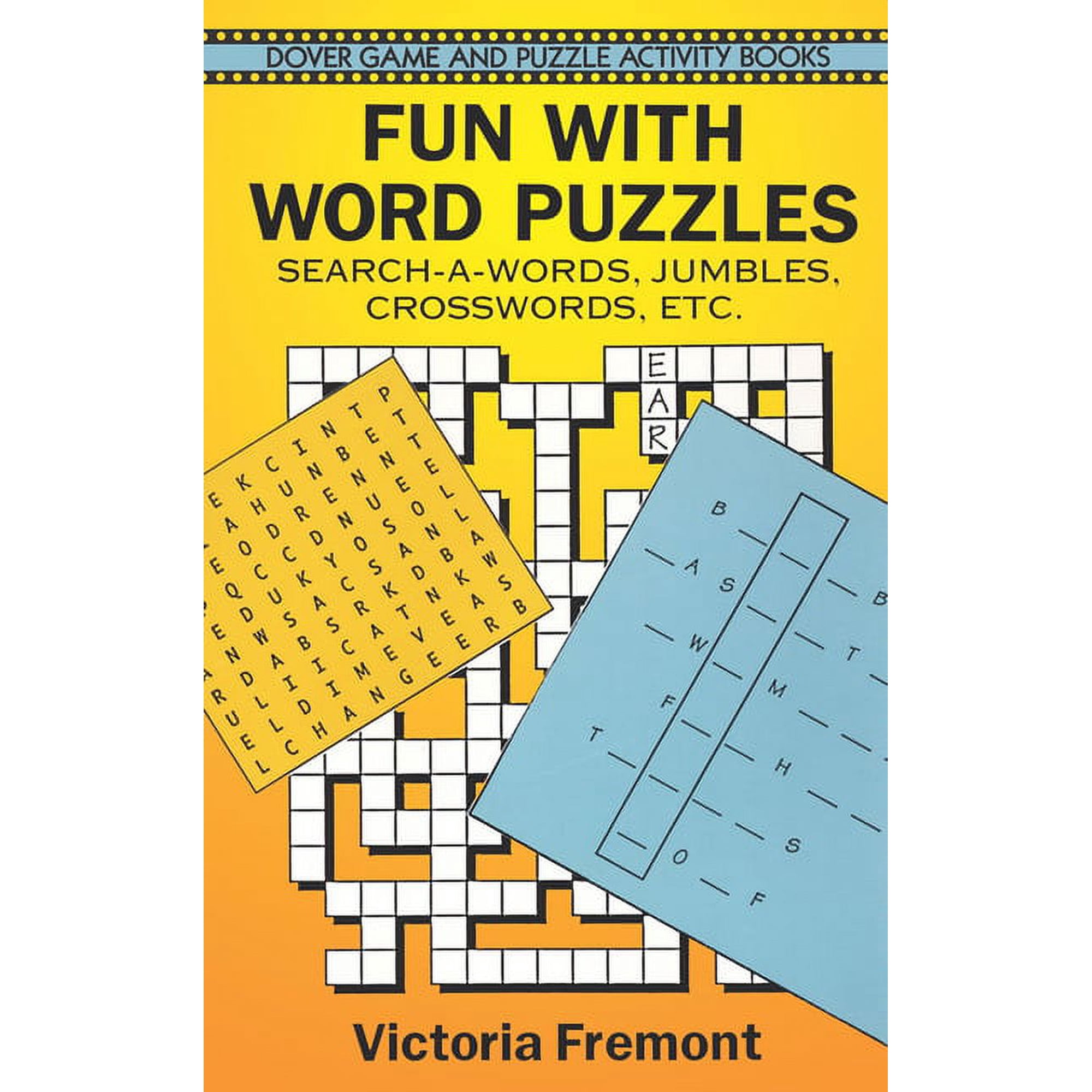 Dover Kids Activity Books: Fun with Word Puzzles : Search-a-Words Jumbles Crosswords etc. (Paperback)