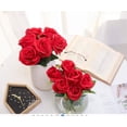 thumbnail image 3 of Ramo de flores de seda artificial, increíbles rosas, 12 unidades, rojas, 3 of 7