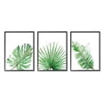 thumbnail image 2 of Stupell Industries Green Leaves Modern Green Tropical Palm Fans Graphic Art Gray Framed Art Print Wall Art Set of 3, 16x20, by Patricia Pinto, 2 of 5
