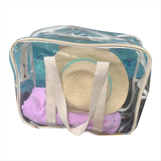 Bolso de Mano Transparente de PVC para Mujer, Bolso de Hombro con Capacidad de Verano, Bolso de Mujer Impermeable de PláStico para Playa, Bolso Informal A