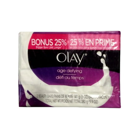 Olay Age Defying Beauty Bar Soap, 5 Ounces, Twin Pack