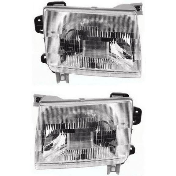 Fits 98-00 FRONTIER LEFT & RIGHT SET HEADLAMP ASSEMBLIES