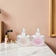thumbnail image 3 of 1 Set Body Powder Puff And Container - Glass Container With Handle For Travel And Home - Makeup Puff For Dusting Powder, 3 of 3