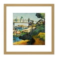thumbnail image 1 of Leon Kroll The Gay Bridge 8X8 Inch Square Wooden Framed Wall Art Print Picture with Mount, 1 of 4