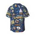 thumbnail image 4 of Goofa Marine Nautical Printed Men's Casual Short-sleeved Shirt,Lightweight Breathable Button-down,Summer Casual men's top,Versatile Fashion shirt-3X-Large, 4 of 7