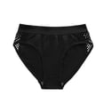 thumbnail image 6 of PMVFHDE Women Thong Half Coverage Lace Hollow Out Seamless Low Rise Underwear Breathable Comfortable Rear Lift Solid Color Panties For Women Black,XS, 6 of 6