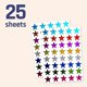thumbnail image 3 of 8 Colors, 30 Sheets, Foil Star Metal Sticker, 1.52cm Diameter, 3 of 4