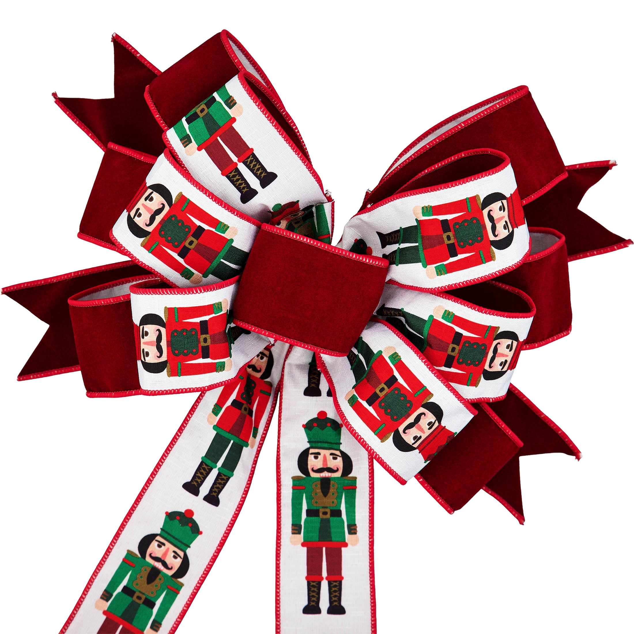 Multicolor Nutcracker Decorative Christmas Bow, 31", by Holiday Time