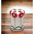 thumbnail image 2 of Ceramic Wild Poppy Toothbrush Holder 4in, 2 of 3