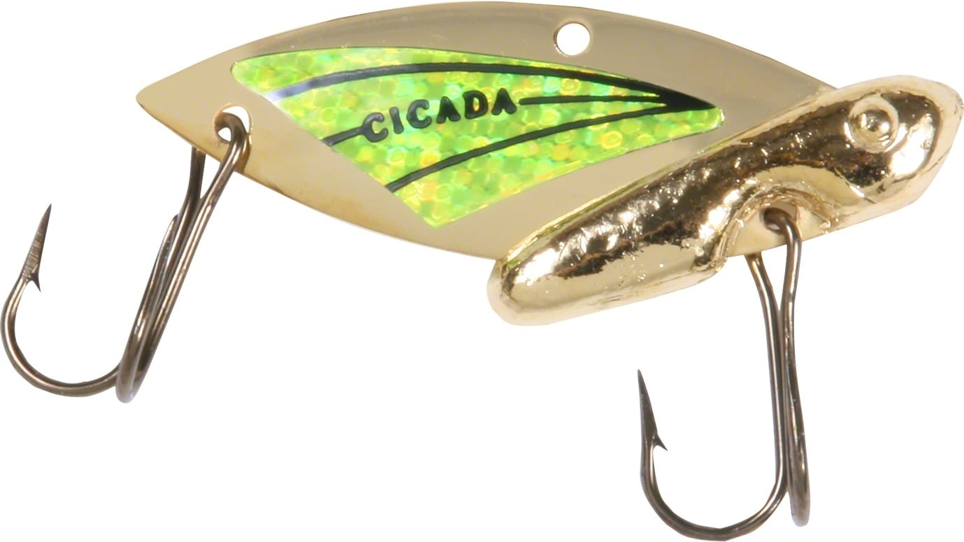 Reef Runner 40202 Cicada Blade Fishing Lure 2 Inch 3/8 Ounce Gold/Hot