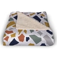 thumbnail image 3 of Creative Products Small Things Great Love Multicolor Terrazzo Pattern 50x60 Sherpa Fleece Blanket, 3 of 3